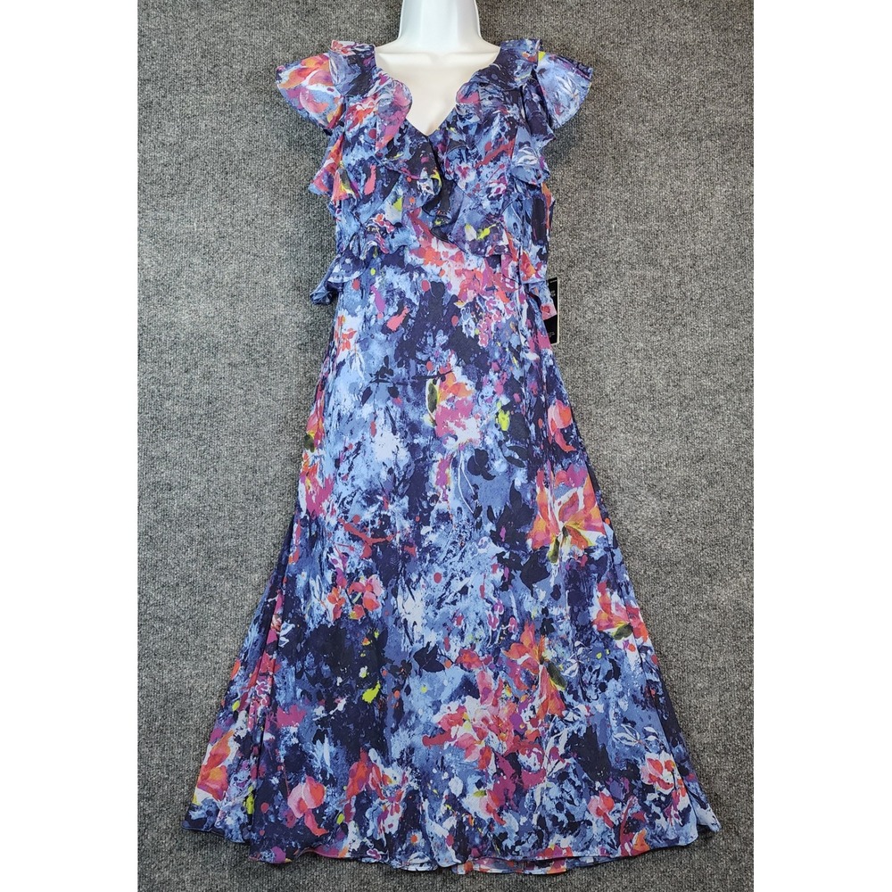 Lauren Ralph Lauren Women Fairy Cottage Floral Ruffle Maxi Dress Size 10‎ NWT